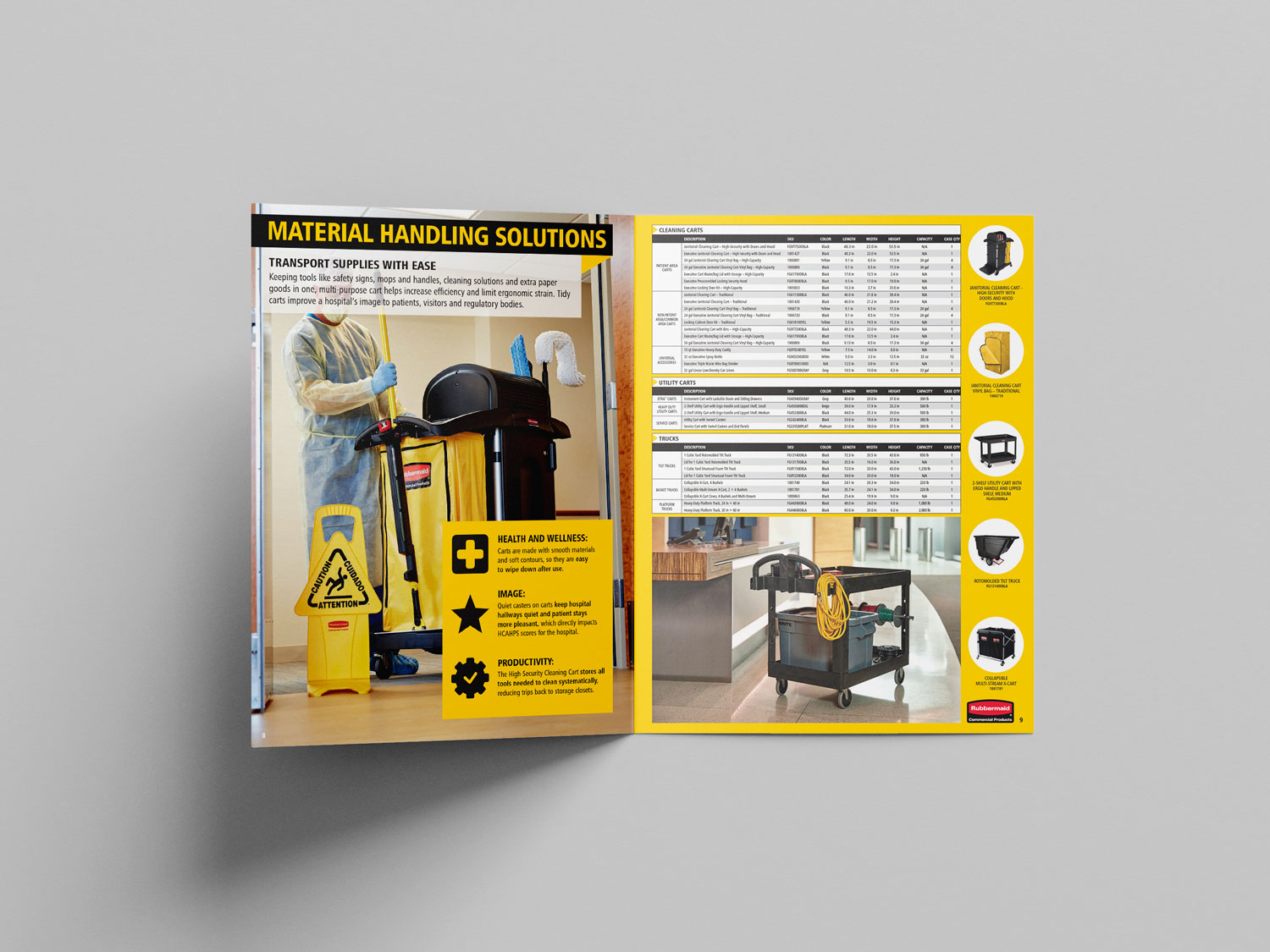 RCP-Acute-Care-Catalog-Interior Rubbermaid Commercial products brochure design