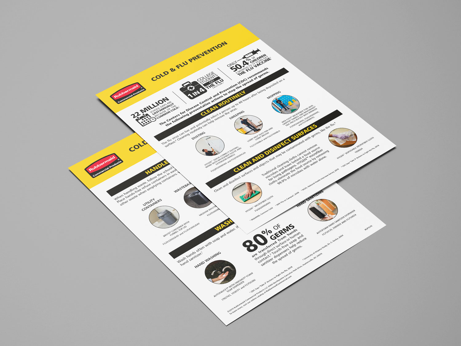 RCP-Cold-Flu-Prevention-Flyer Rubbermaid Commercial products flyer design
