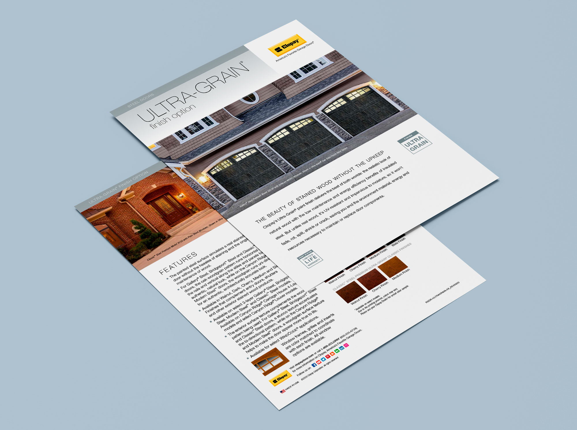 Clopay Sell Sheet design