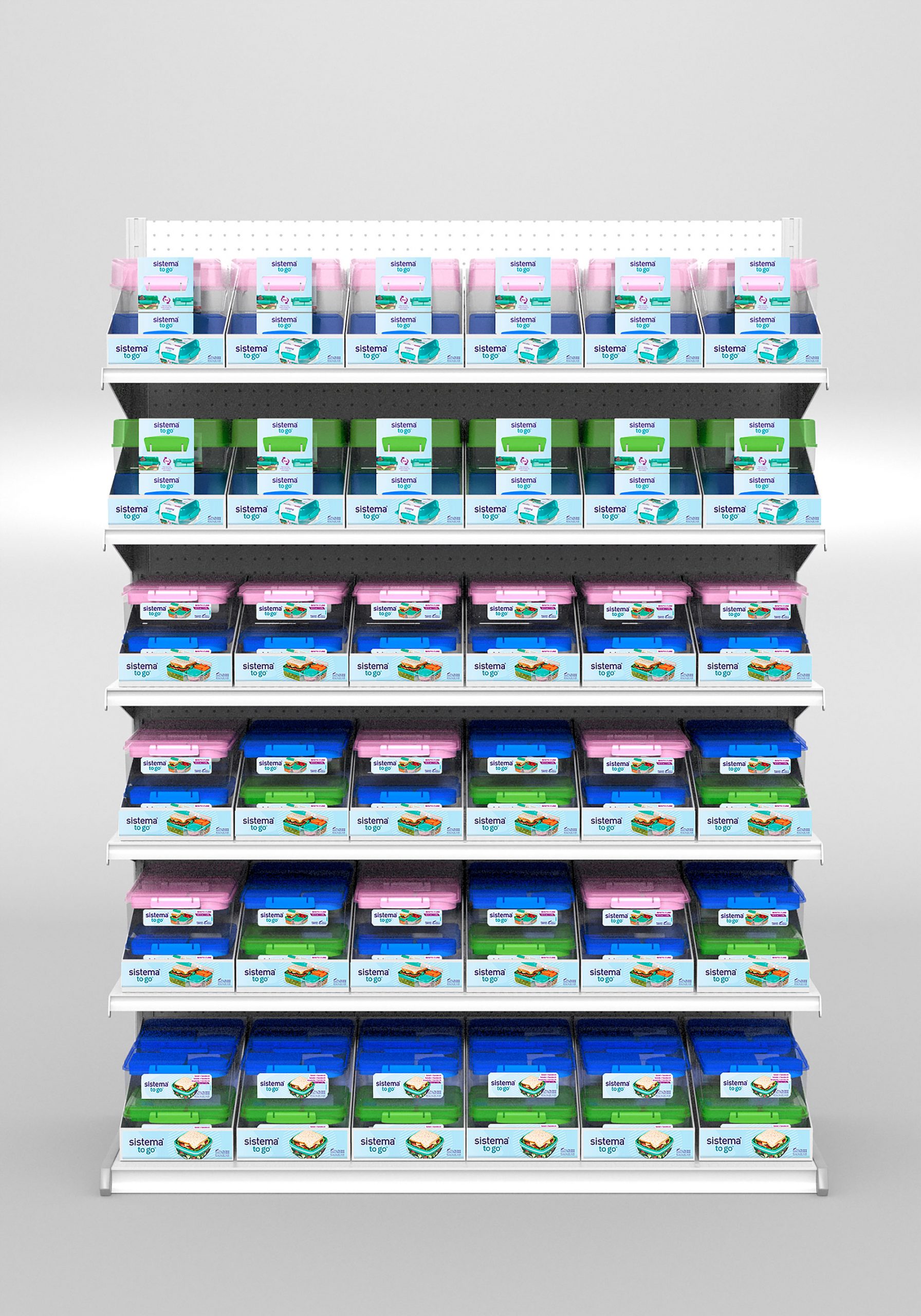 112519_Sistema-EndCap-Renderings Sistema In store Endcap Display 3D Rendering