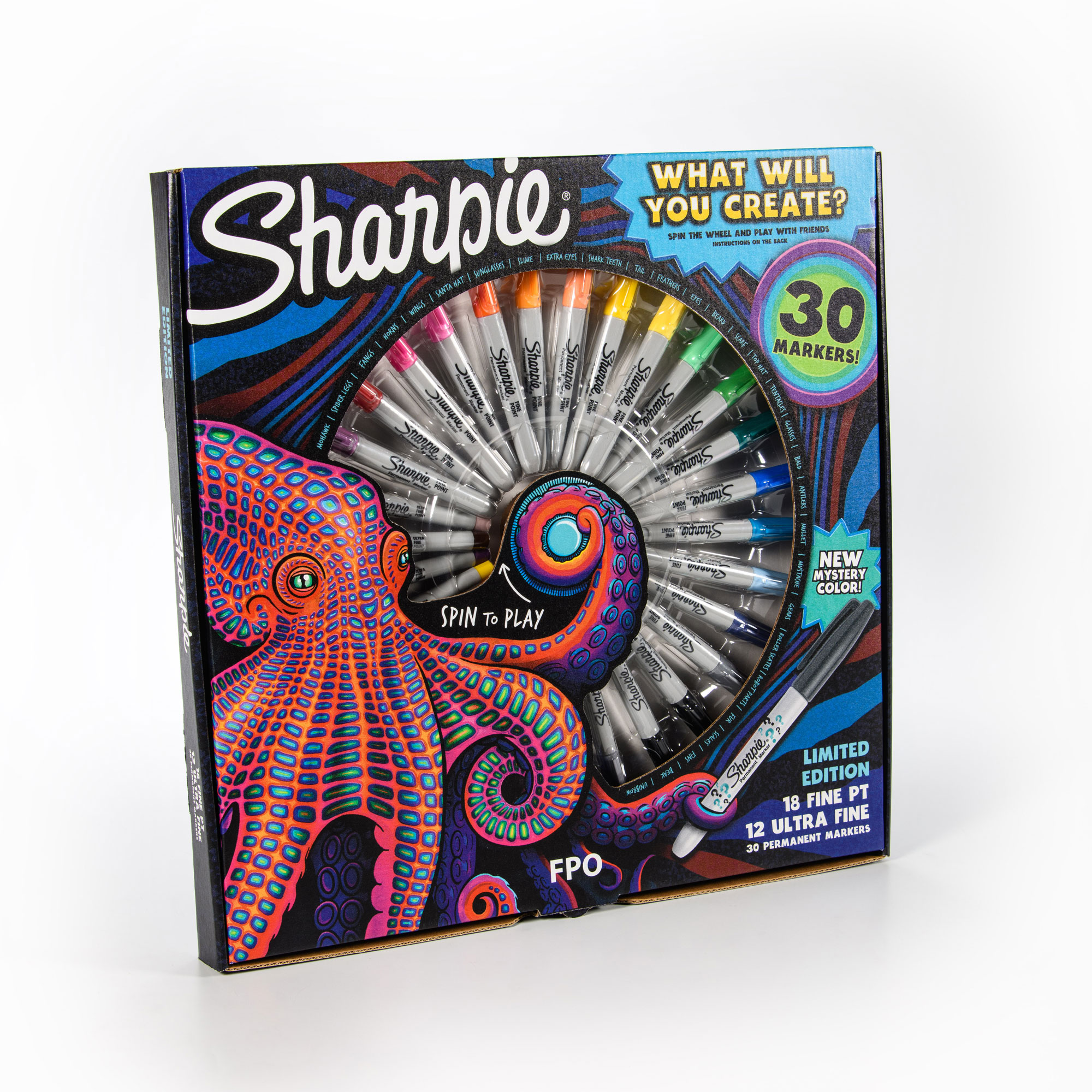 Sharpie-LE-box Sharpie packaging mockup